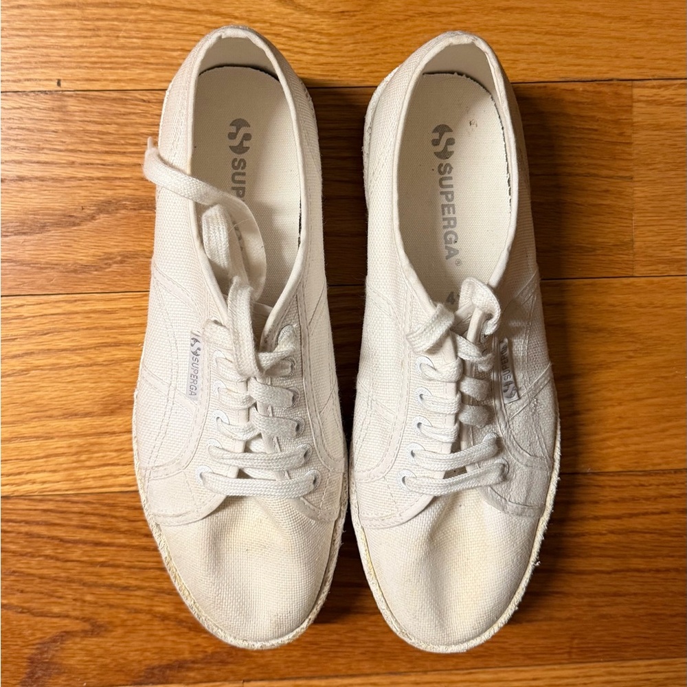 Superga White Canvas Sneakers